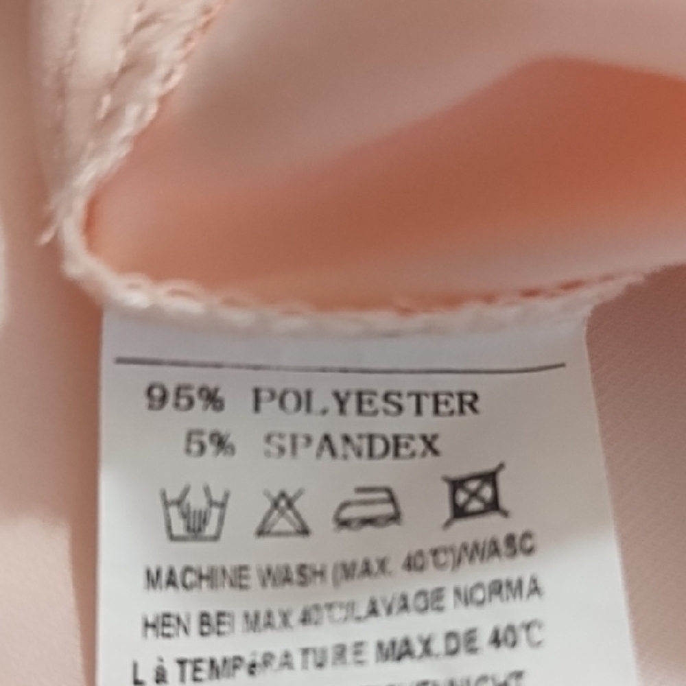 Pastel Pink Satin Stretch Blouse Quiet Luxury - Picture 9 of 11